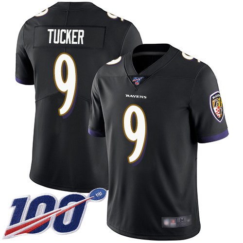 Baltimore Ravens Limited Black Men Justin Tucker Alternate Jersey NFL Football #9 100th Season Vapor Untouchable